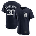 Detroit Tigers #30 Kerry Carpenter Player Navy HeidiMiller Limited Elite Home Stitched Jerseys