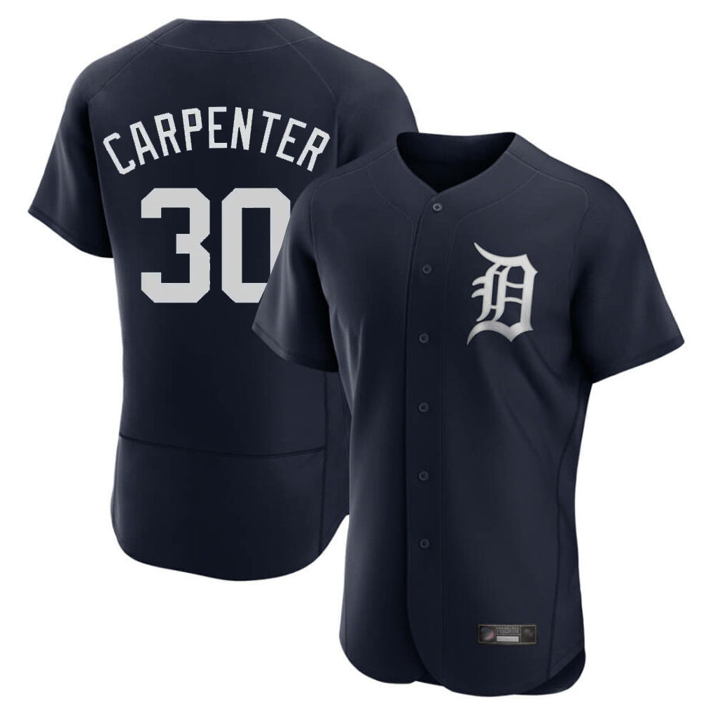 Detroit Tigers #30 Kerry Carpenter Player Navy HeidiMiller Limited Elite Home Stitched Jerseys