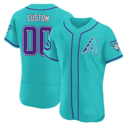Custom Arizona Diamondbacks 2024 Teal Purple Jersey ¨C Teal 3 HeidiMiller