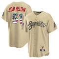 Arizona Diamondbacks #51 Randy Johnson Player Tan HeidiMiller USA 250 Fourth of July Home Game Stitched Jerseys
