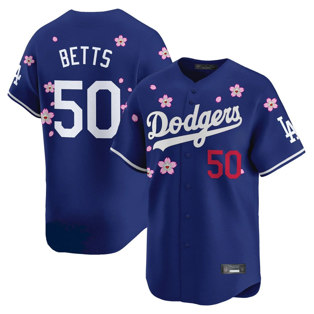 Los Angeles Dodgers #50 Mookie Betts Player Royal HeidiMiller Tokyo Series Vapor Premier Limited Stitched Jerseys