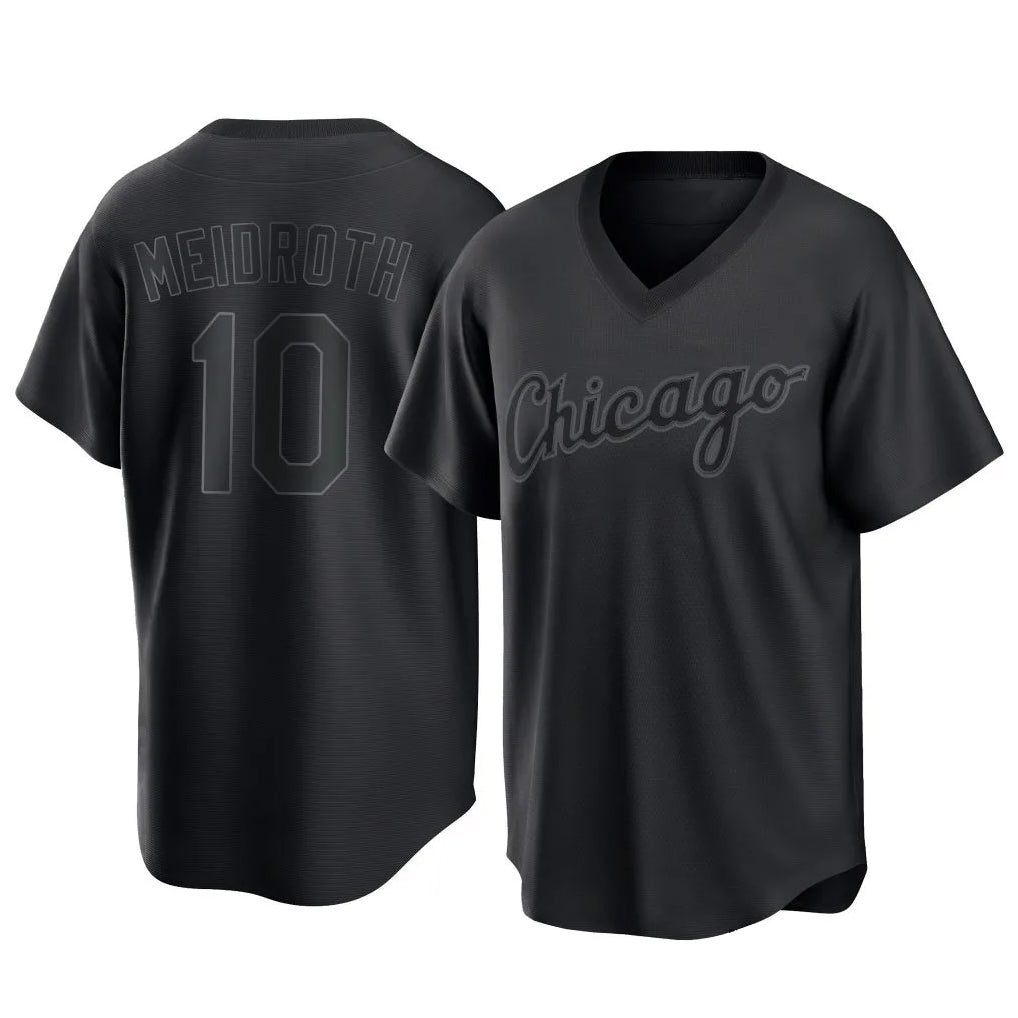 Chicago White Sox #10 Chase Meidroth Player Black HeidiMiller T-shirt Home Game Stitched Jerseys