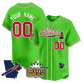 Custom Atlanta Braves Atliens Vapor Premier Limited Jersey V2 ¨C Green HeidiMiller