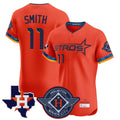 Houston Astros #11 Cam Smith Player Orange HeidiMiller City Connect Texas Patch Vapor Premier Limited Elite Home Stitched Jerseys