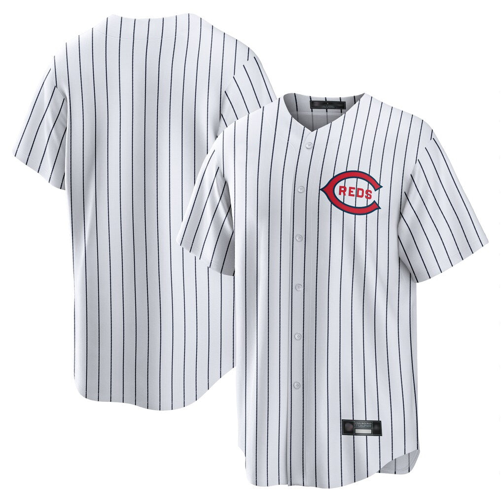 Cincinnati Reds Blank Player White HeidiMiller Stripe Field of Dreams Game Home Stitched Jerseys