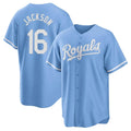 Kansas City Royals #16 Bo Jackson Player Light Blue HeidiMiller Home Game Stitched Jerseys