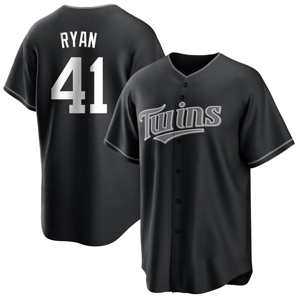 Minnesota Twins #41 Joe Ryan Player Black HeidiMiller Home Game Stitched Jerseys