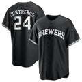 Milwaukee Brewers #24 William Contreras Player Black HeidiMiller Game Home Stitched Jerseys