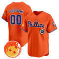 Custom Philadelphia Phillies x Dragon Ball Orange HeidiMiller Vapor Premier Limited Jersey - All Stitched