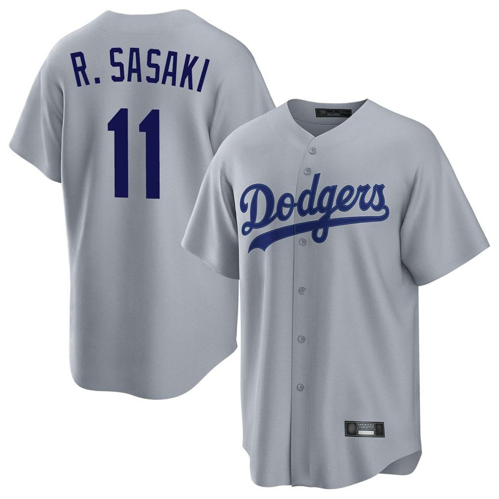 Los Angeles Dodgers #11 Roki Sasaki Player Gray HeidiMiller Game Stitched Jerseys