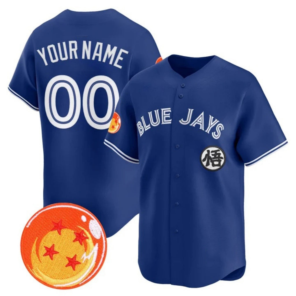 Custom Toronto Blue Jays x Dragon Ball Royal HeidiMiller Vapor Premier Limited Jersey - All Stitched