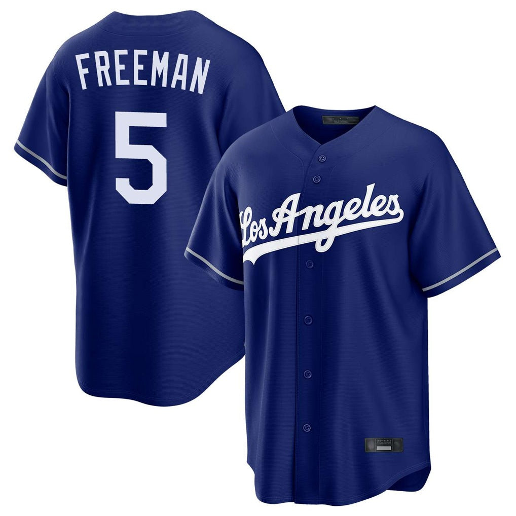 Los Angeles Dodgers #5 Freddie Freeman Player Royal HeidiMiller Game Stitched Jerseys