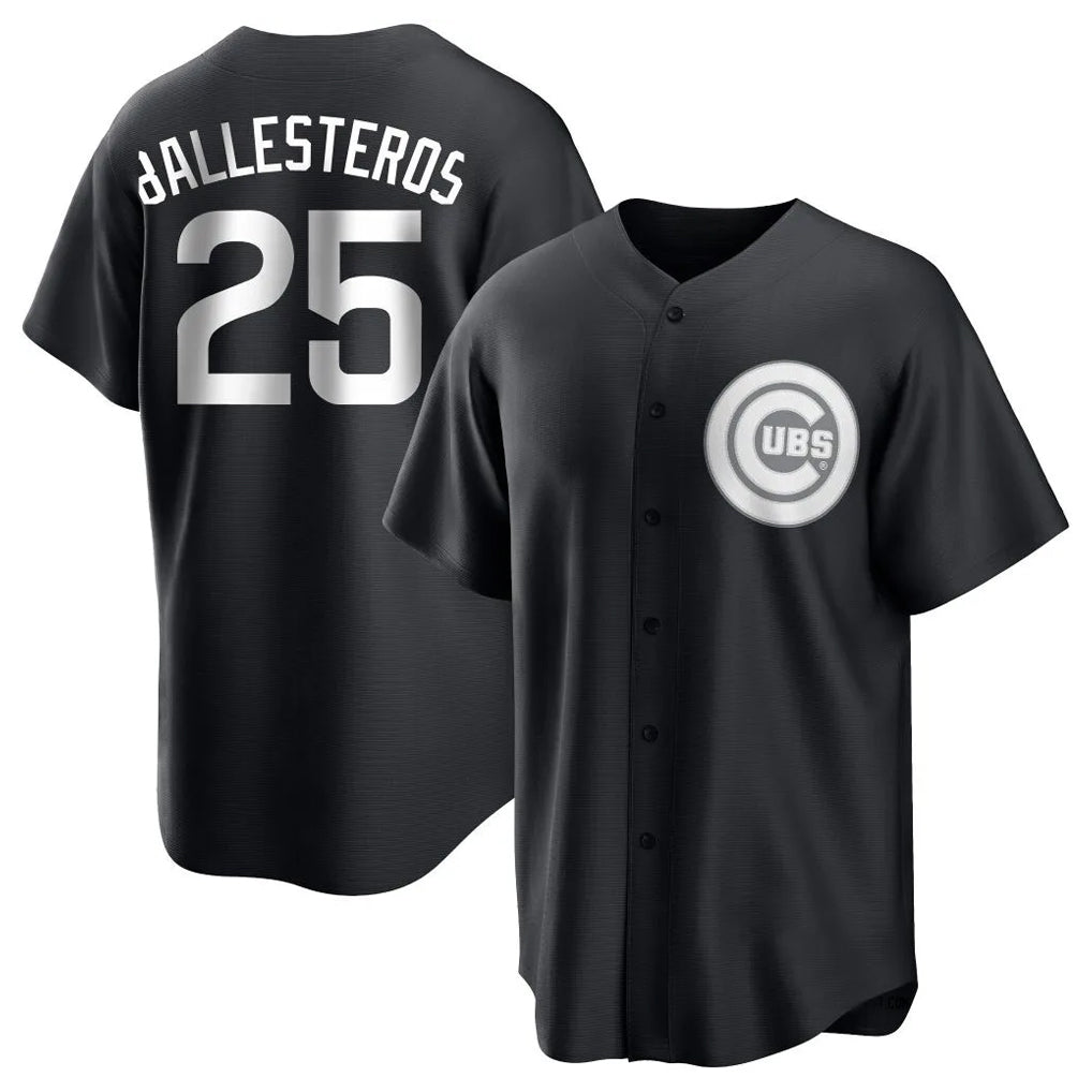 Chicago Cubs #25 Moises Ballesteros Player Black HeidiMiller Game Stitched Jerseys