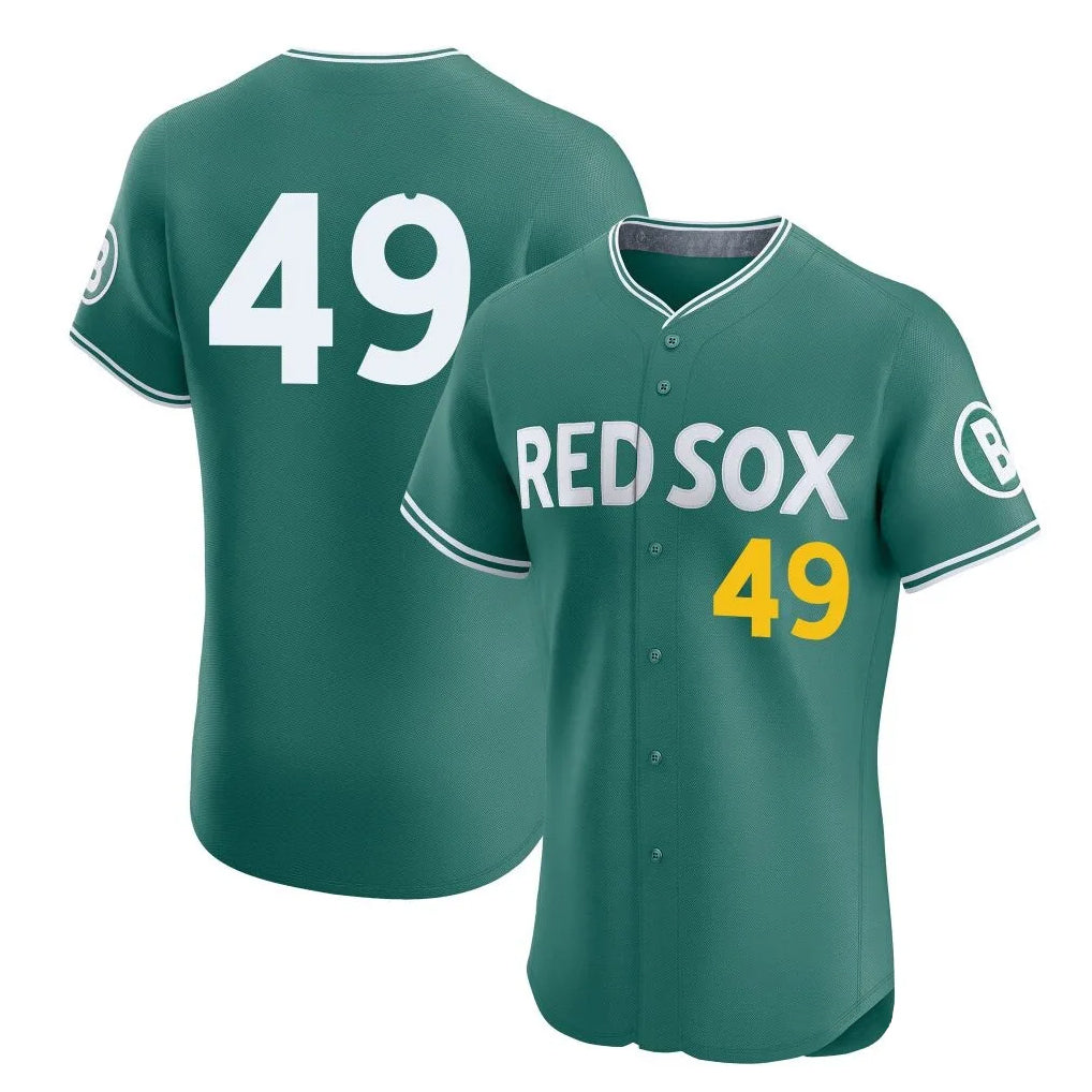 Boston Red Sox #49 Tim Wakefield Player Green HeidiMiller City Connect Limited Elite Home Game Stitched Jerseys1