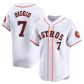 Houston Astros #7 Craig Biggio Player White HeidiMiller Home Limited Stitched Jerseys