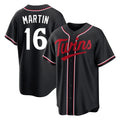 Minnesota Twins #16 Austin Martin Player Black HeidiMiller Fashion Out Home Limited Stitched Jerseys