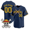 Custom Milwaukee Brewers x One Piece Navy HeidiMiller Vapor Premier Limited Jersey - Stitched