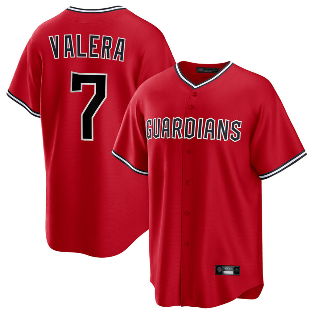 Cleveland Guardians #7 George Valera Player Red HeidiMiller Home Game Stitched Jerseys
