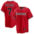 Cleveland Guardians #7 George Valera Player Red HeidiMiller Home Game Stitched Jerseys