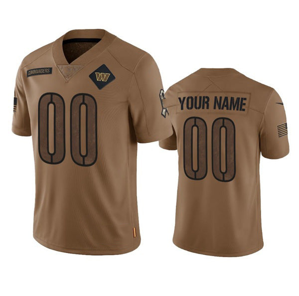 Custom W.Commanders Active Player 2023 Brown HeidiMiller Salute To Setvice Limited Stitched Jersey