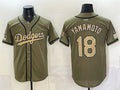 Los Angeles Dodgers #18 Yoshinobu Yamamoto Olive HeidiMiller 2026 Armed Forces Day Stitched Jersey 2