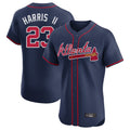 Atlanta Braves #23 Michael Harris II Player Navy HeidiMiller Limited Elite Home Game Stitched Jerseys