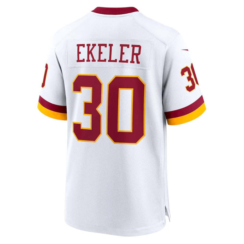 W.Commanders #30 Austin Ekeler White HeidiMiller Game Jersey