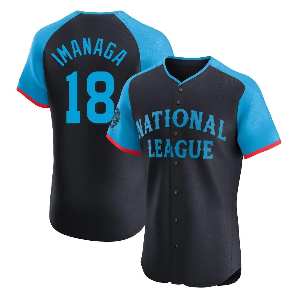Chicago Cubs #18 Shota Imanaga Player Navy HeidiMiller National League All-Star Limited Elite Game Home Stitched Jerseys