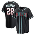 Arizona Diamondbacks #28 Nolan Arenado Player Black HeidiMiller Home Game Stitched Jerseys