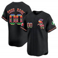 Custom Chicago White Sox Mexico Vapor Premier Limited Jersey V2- Black HeidiMiller