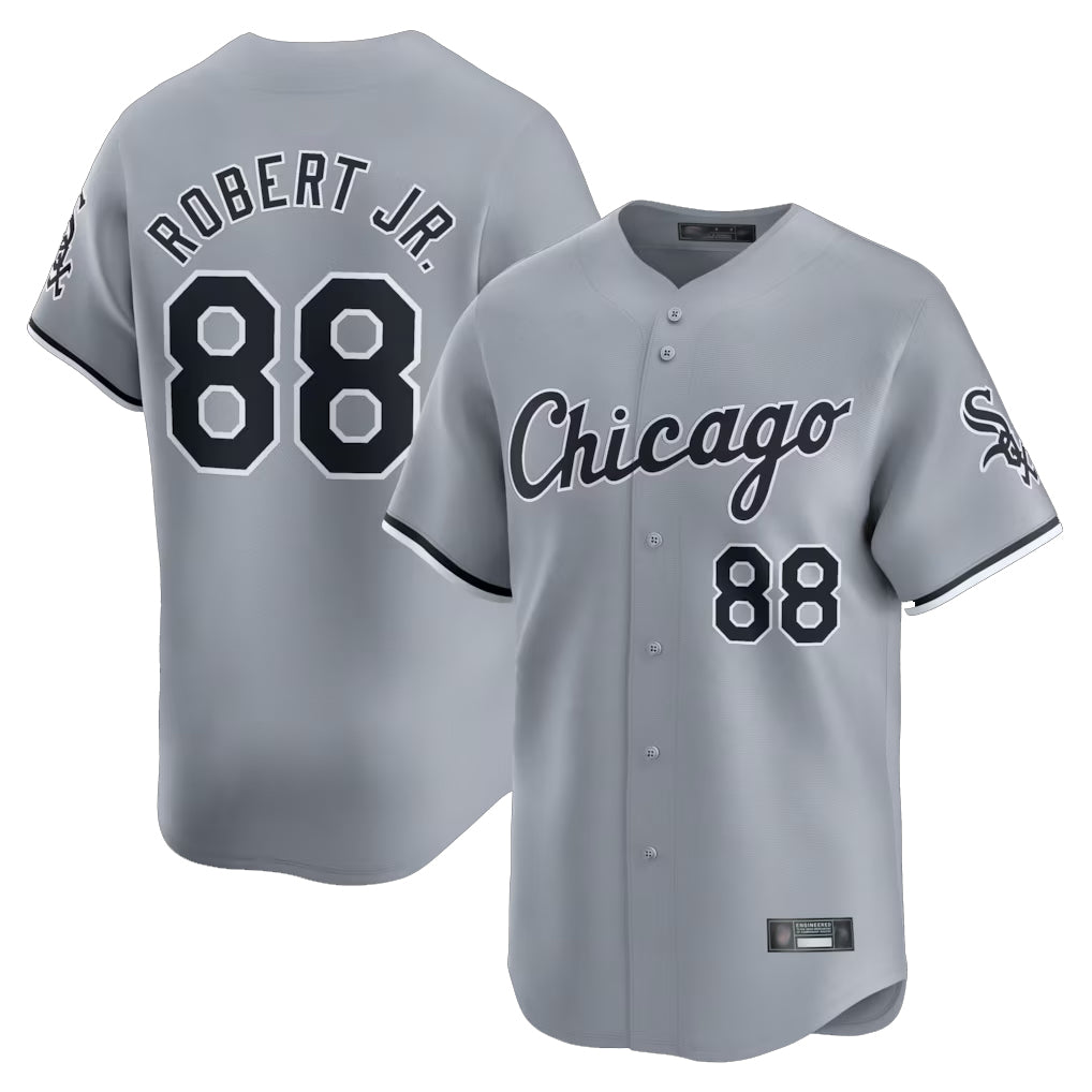 Chicago White Sox #88 Luis Robert Jr Player Gray HeidiMiller Road Limited Home Stitched Jerseys