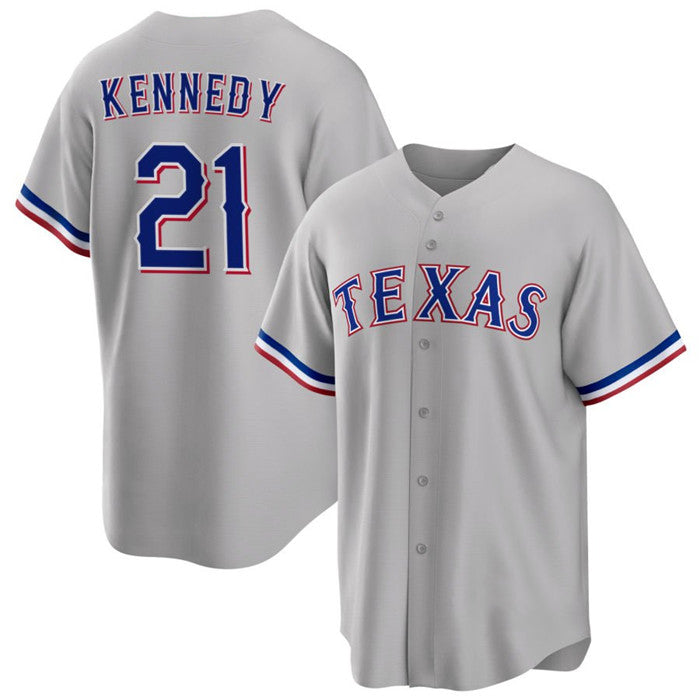 Texas Rangers #21 Ian Kennedy Gray HeidiMiller Cool Base Stitched Jersey