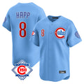 Chicago Cubs #8 Ian Happ Player Light Blue HeidiMiller 150th Anniversary Limited Home Stitched Jerseys