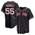 Boston Red Sox #55 Ranger Suarez Player Black HeidiMiller Out Home Game Stitched Jerseys