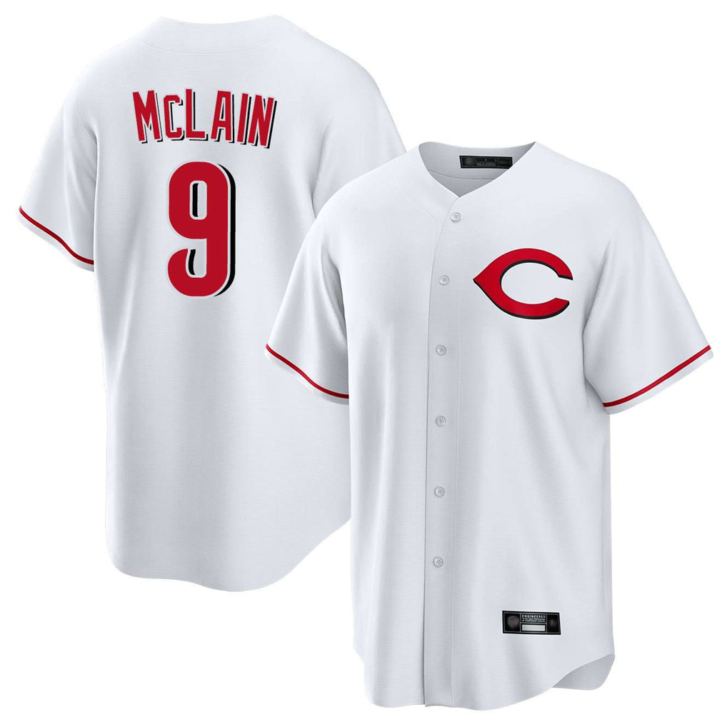 Cincinnati Reds #9 Matt McLain Player White HeidiMiller Home Game Stitched Jerseys