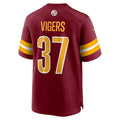 W.Commanders #37 Car'lin Vigers Burgundy HeidiMiller Team Game Jersey