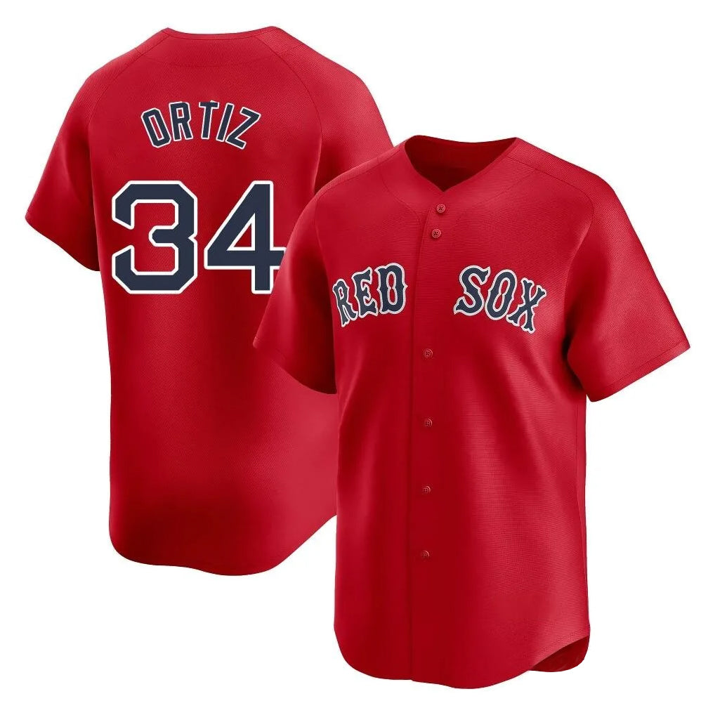 Boston Red Sox #34 David Ortiz Player Red HeidiMiller Limited Home Game Stitched Jerseys1