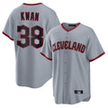 Cleveland Guardians #38 Steven Kwan Player Gray HeidiMiller Home Game Stitched Jerseys