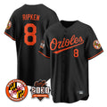 Baltimore Orioles #8 Cal Ripken Player Black HeidiMiller 30th Anniversary of 2131 Home Game Stitched Jerseys