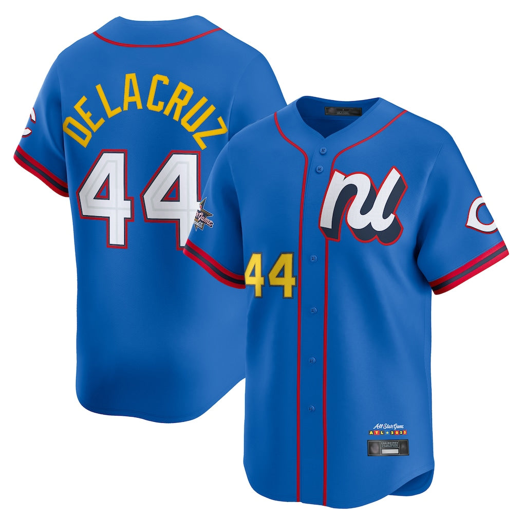 Cincinnati Reds #44 Elly De La Cruz Player Blue HeidiMiller National League All-Star Edition Limited Stitched Jerseys