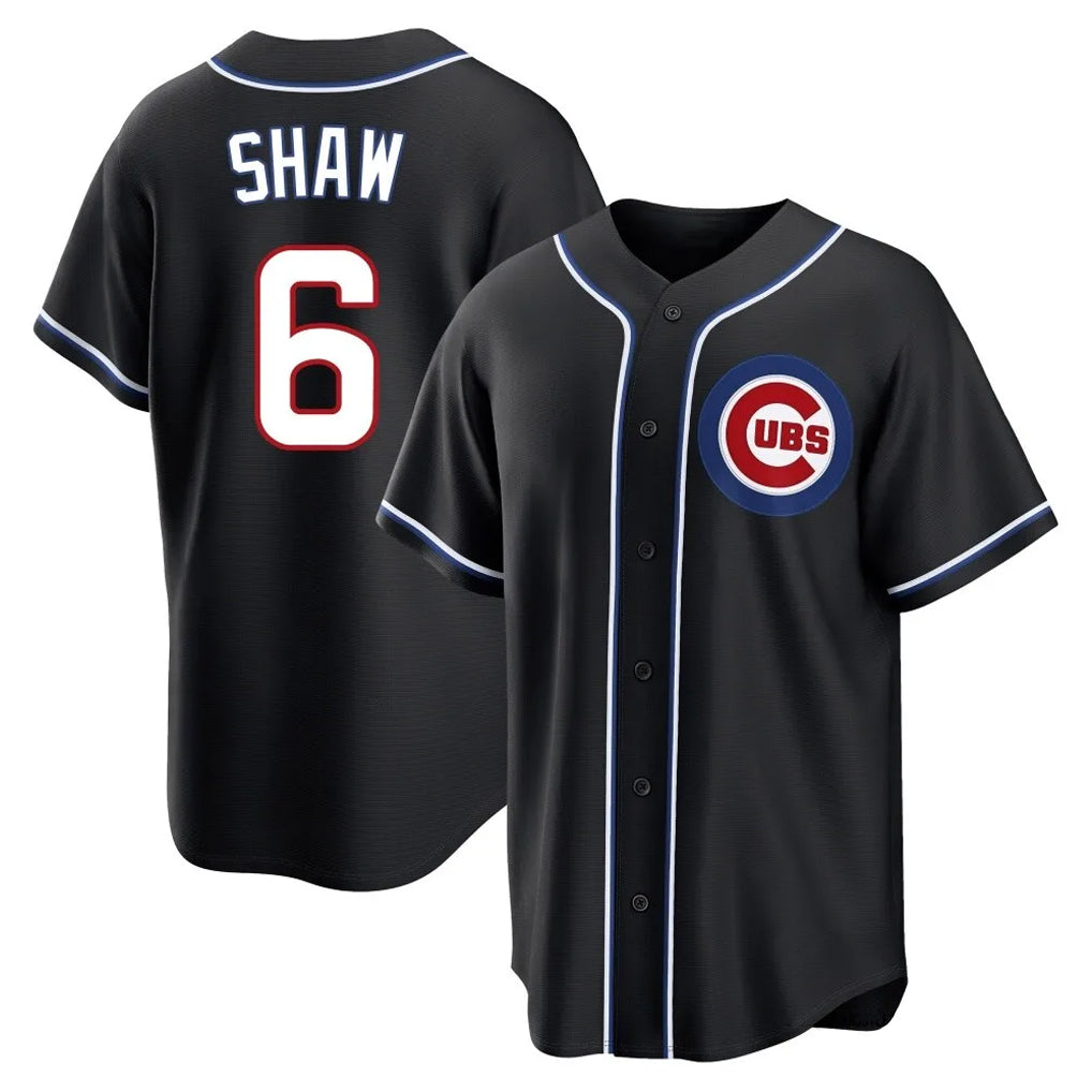 Chicago Cubs #6 Matt Shaw Player Black HeidiMiller Fashion Out Game Stitched Jerseys