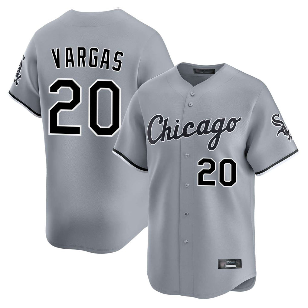 Chicago White Sox #20 Miguel Vargas Player Gray HeidiMiller Road Limited Home Stitched Jerseys