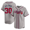 Atlanta Braves #30 Drake Baldwin Player Gray HeidiMiller Limited Home Game Stitched Jerseys