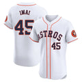 Houston Astros #45 Tatsuya Imai Player White HeidiMiller Limited Elite Home Stitched Jerseys