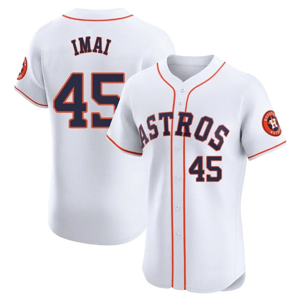 Houston Astros #45 Tatsuya Imai Player White HeidiMiller Limited Elite Home Stitched Jerseys