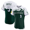 Colorado Rockies #9 Brenton Doyle Player Green HeidiMiller City Connect Limited Elite Home Stitched Jerseys