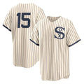 Chicago White Sox #15 Sean Newcomb Player Cream HeidiMiller Field of Dreams Home Game Stitched Jerseys