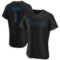 Miami Marlins #1 Connor Norby Player Black HeidiMiller Home Limited Elite Stitched Jerseys