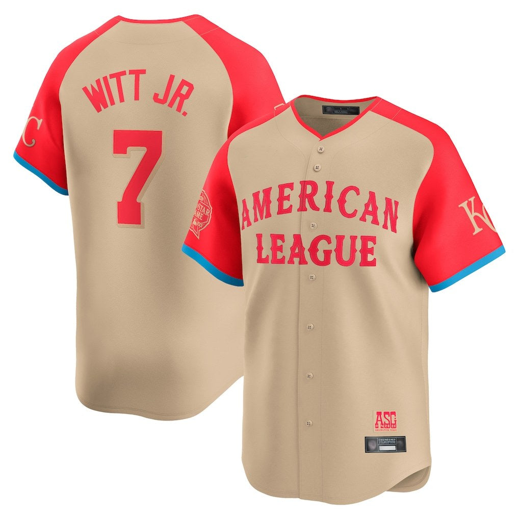 Kansas City Royals #7 Bobby Witt Jr. Player Cream HeidiMiller American League All-Star Game Limited Home Stitched Jerseys