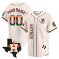 Custom Houston Astros Mexico Vapor Premier Limited Jersey V4 ¨C Cream HeidiMiller